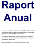 Raport Anual