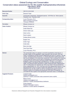 Global Ecology and Conservation paper